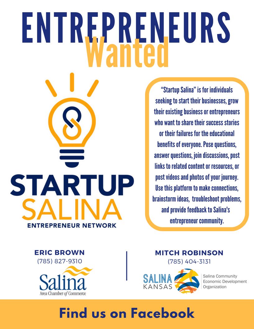 Join the Startup Salina Entrepreneur Network on Facebook